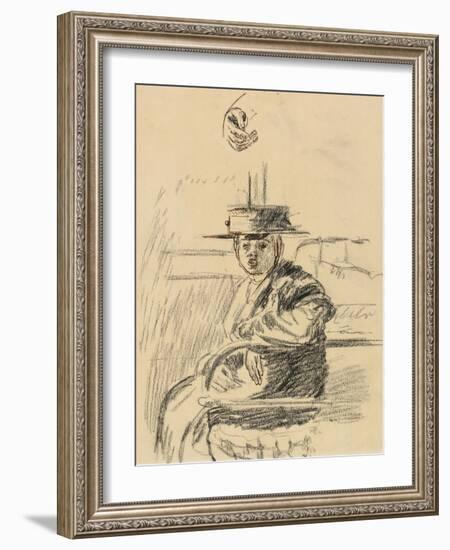 Seated Woman with a Straw Boater-Walter Richard Sickert-Framed Giclee Print