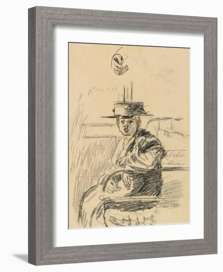 Seated Woman with a Straw Boater-Walter Richard Sickert-Framed Giclee Print