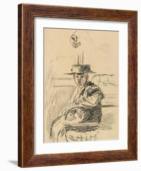 Seated Woman with a Straw Boater-Walter Richard Sickert-Framed Giclee Print