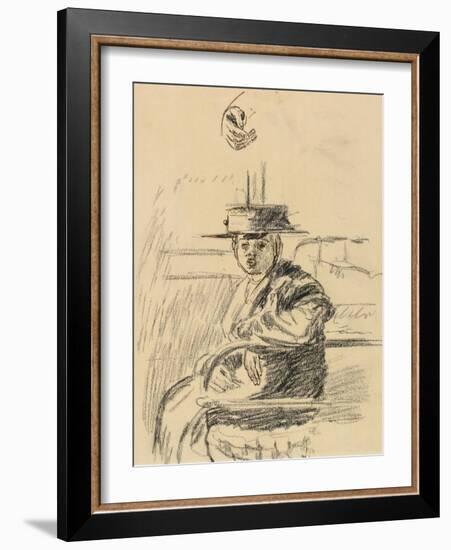 Seated Woman with a Straw Boater-Walter Richard Sickert-Framed Giclee Print