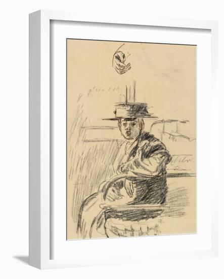 Seated Woman with a Straw Boater-Walter Richard Sickert-Framed Giclee Print