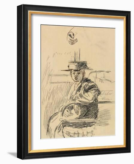 Seated Woman with a Straw Boater-Walter Richard Sickert-Framed Giclee Print