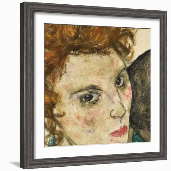 Seated Woman with Bent Knee, 1917-Egon Schiele-Framed Giclee Print