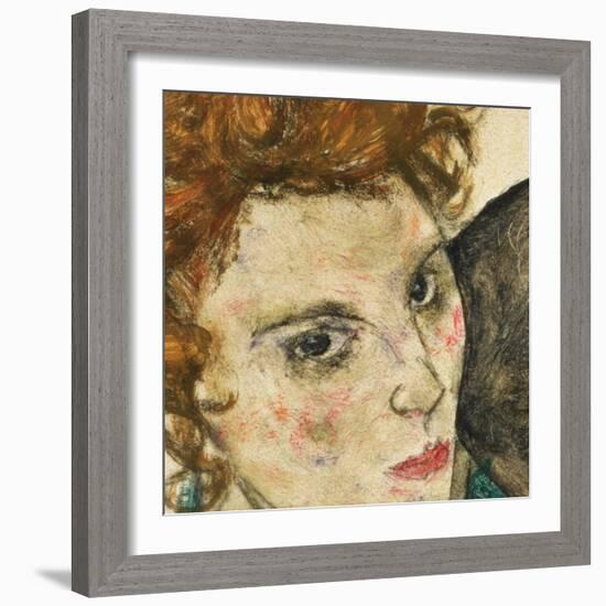 Seated Woman with Bent Knee, 1917-Egon Schiele-Framed Giclee Print