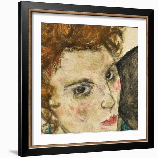 Seated Woman with Bent Knee, 1917-Egon Schiele-Framed Giclee Print