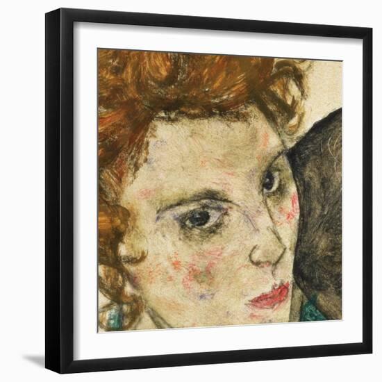 Seated Woman with Bent Knee, 1917-Egon Schiele-Framed Giclee Print