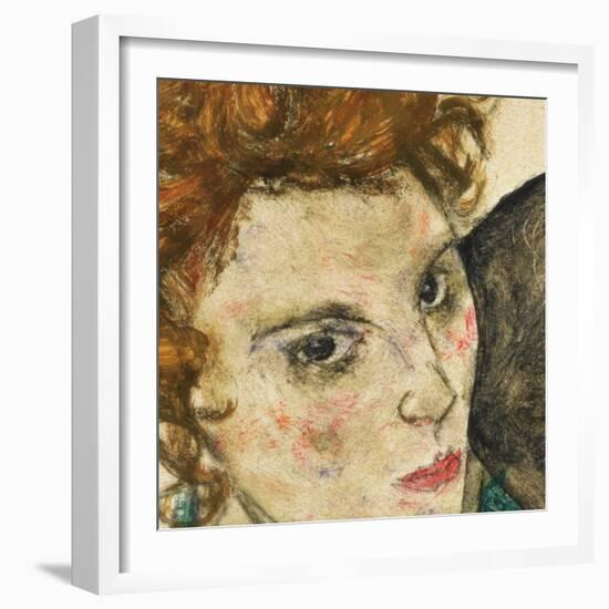 Seated Woman with Bent Knee, 1917-Egon Schiele-Framed Giclee Print