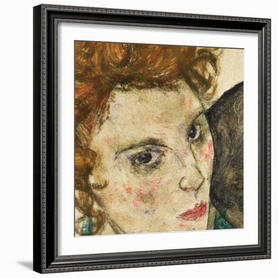 Seated Woman with Bent Knee, 1917-Egon Schiele-Framed Giclee Print