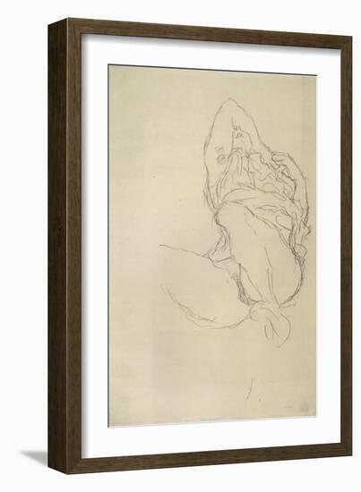 Seated Woman with Covered Face-Gustav Klimt-Framed Giclee Print