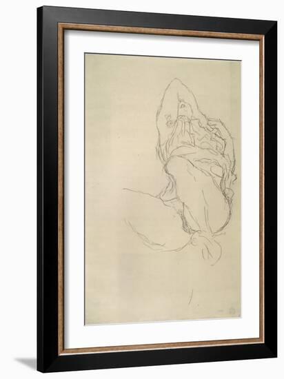 Seated Woman with Covered Face-Gustav Klimt-Framed Giclee Print