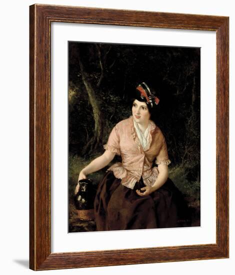 Seated Woman with Jug-William Powell Frith-Framed Premium Giclee Print