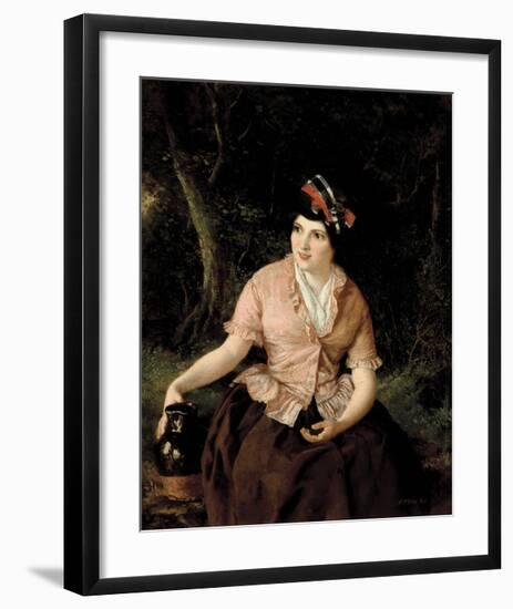 Seated Woman with Jug-William Powell Frith-Framed Premium Giclee Print