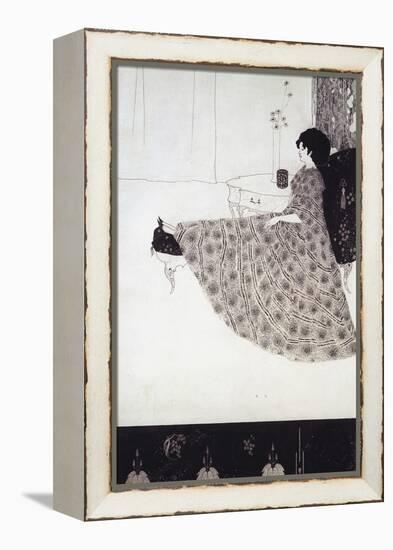 Seated Woman-Aubrey Beardsley-Framed Premier Image Canvas