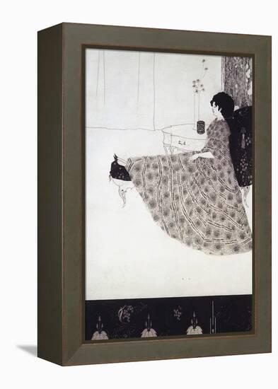 Seated Woman-Aubrey Beardsley-Framed Premier Image Canvas