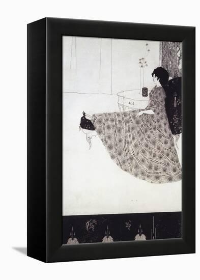 Seated Woman-Aubrey Beardsley-Framed Premier Image Canvas