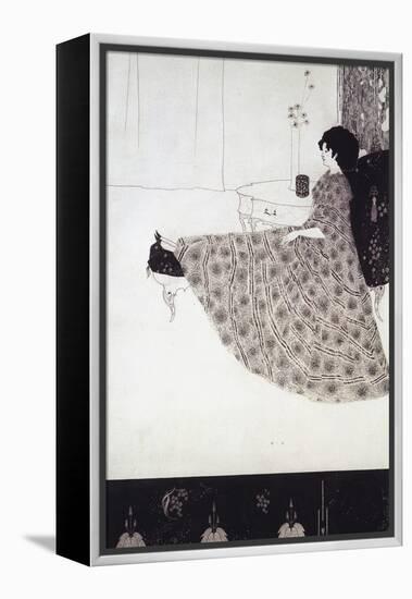 Seated Woman-Aubrey Beardsley-Framed Premier Image Canvas