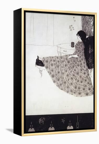 Seated Woman-Aubrey Beardsley-Framed Premier Image Canvas