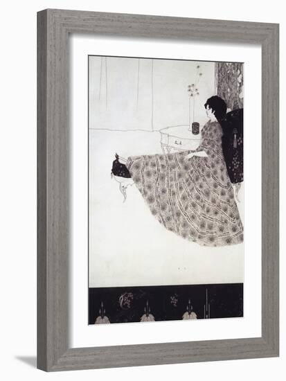 Seated Woman-Aubrey Beardsley-Framed Giclee Print