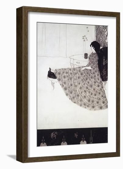 Seated Woman-Aubrey Beardsley-Framed Giclee Print