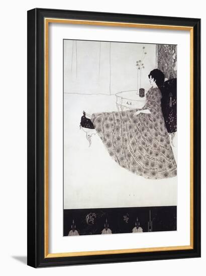 Seated Woman-Aubrey Beardsley-Framed Giclee Print