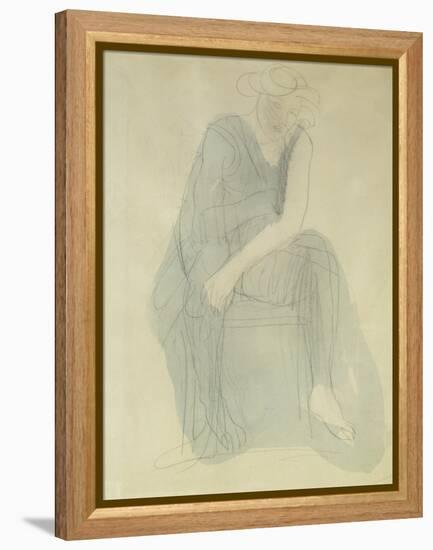 Seated Woman-Auguste Rodin-Framed Premier Image Canvas