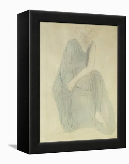 Seated Woman-Auguste Rodin-Framed Premier Image Canvas