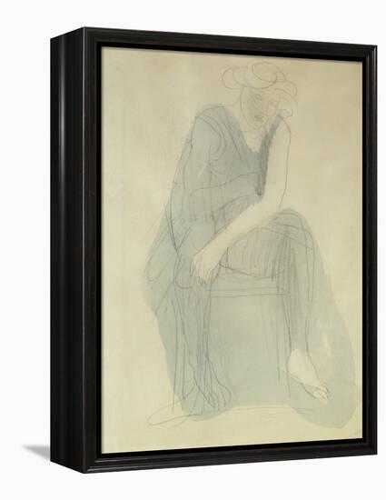 Seated Woman-Auguste Rodin-Framed Premier Image Canvas