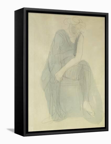 Seated Woman-Auguste Rodin-Framed Premier Image Canvas