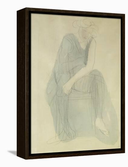 Seated Woman-Auguste Rodin-Framed Premier Image Canvas