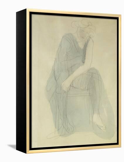Seated Woman-Auguste Rodin-Framed Premier Image Canvas