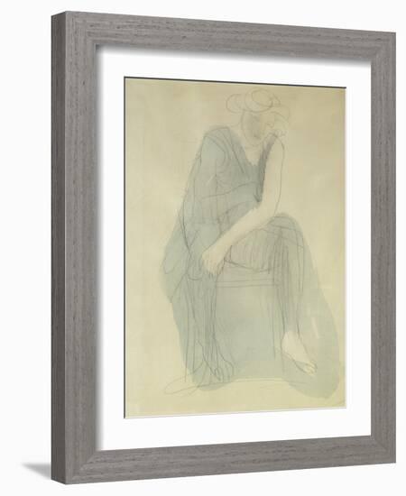 Seated Woman-Auguste Rodin-Framed Giclee Print