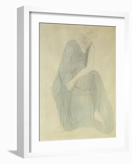 Seated Woman-Auguste Rodin-Framed Giclee Print