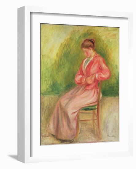 Seated Woman-Pierre-Auguste Renoir-Framed Giclee Print