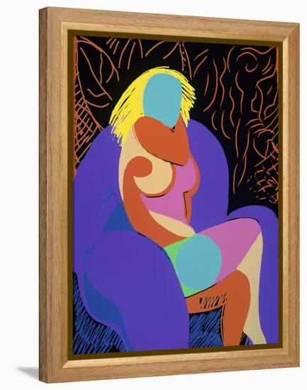 Seated Woman-Diana Ong-Framed Premier Image Canvas