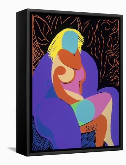 Seated Woman-Diana Ong-Framed Premier Image Canvas