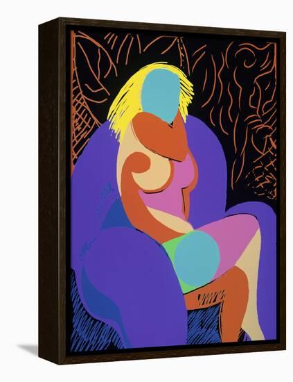 Seated Woman-Diana Ong-Framed Premier Image Canvas