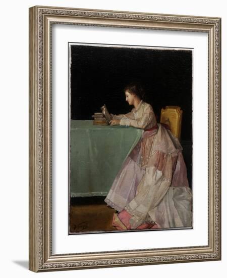Seated Woman-Jules Adolphe Goupil-Framed Giclee Print