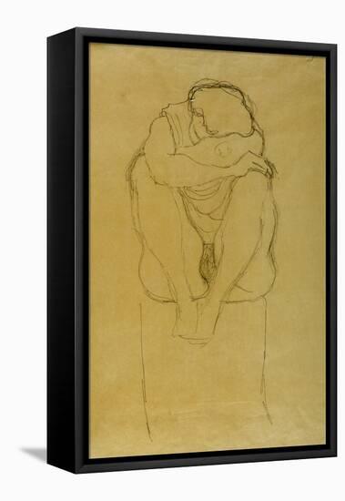 Seated Woman-Gustav Klimt-Framed Premier Image Canvas