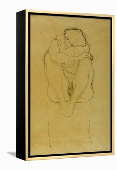 Seated Woman-Gustav Klimt-Framed Premier Image Canvas