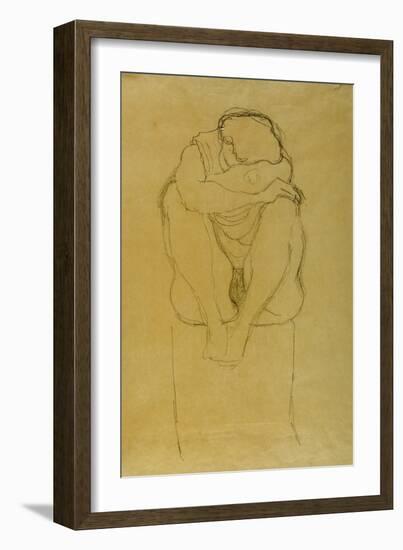 Seated Woman-Gustav Klimt-Framed Giclee Print