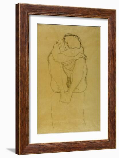 Seated Woman-Gustav Klimt-Framed Giclee Print