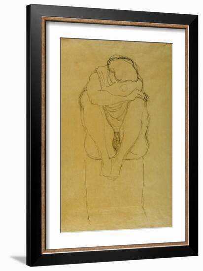 Seated Woman-Gustav Klimt-Framed Giclee Print