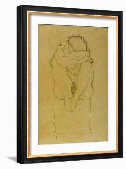 Seated Woman-Gustav Klimt-Framed Giclee Print