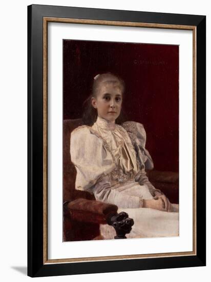 Seated Young Girl, 1894-Gustav Klimt-Framed Giclee Print