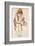 Seated Young Lady-Egon Schiele-Framed Art Print