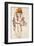 Seated Young Lady-Egon Schiele-Framed Art Print