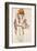 Seated Young Lady-Egon Schiele-Framed Art Print