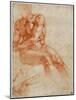 Seated Young Male Nude and Two Arm Studies, Ca 1510-1511-Michelangelo Buonarroti-Mounted Giclee Print