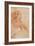 Seated Young Male Nude and Two Arm Studies (Recto)-Michelangelo Buonarroti-Framed Giclee Print