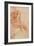 Seated Young Male Nude and Two Arm Studies (Recto)-Michelangelo Buonarroti-Framed Giclee Print